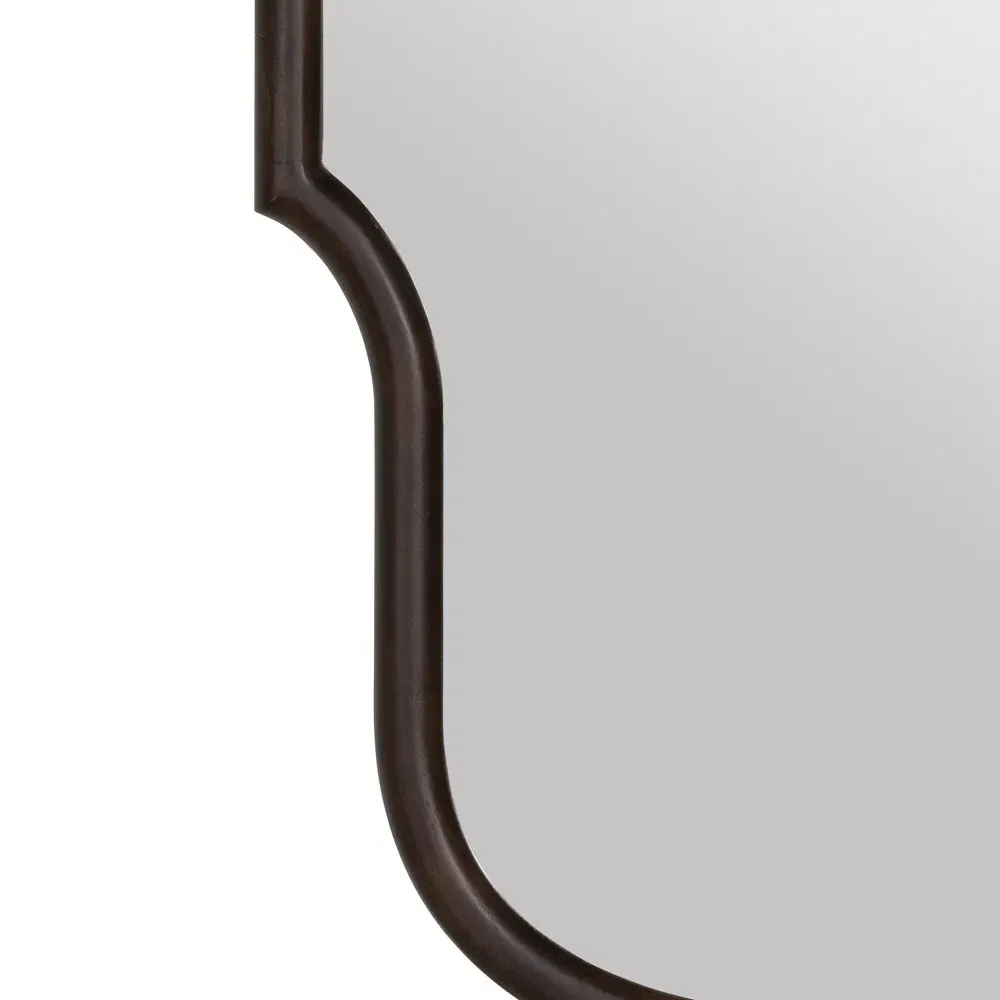 Marisol Wall Mirror - Dark Brown, Wood