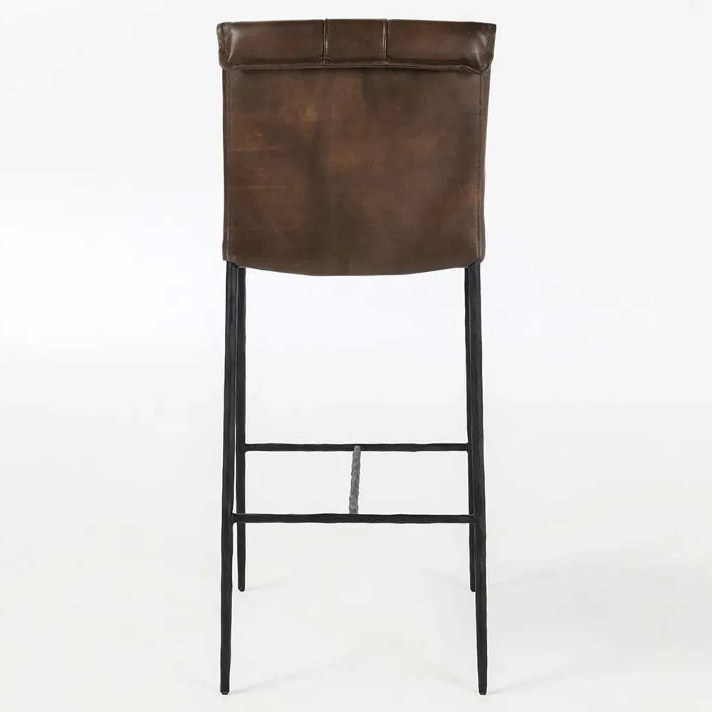 Marissa Bar Stool - Brown, Leather