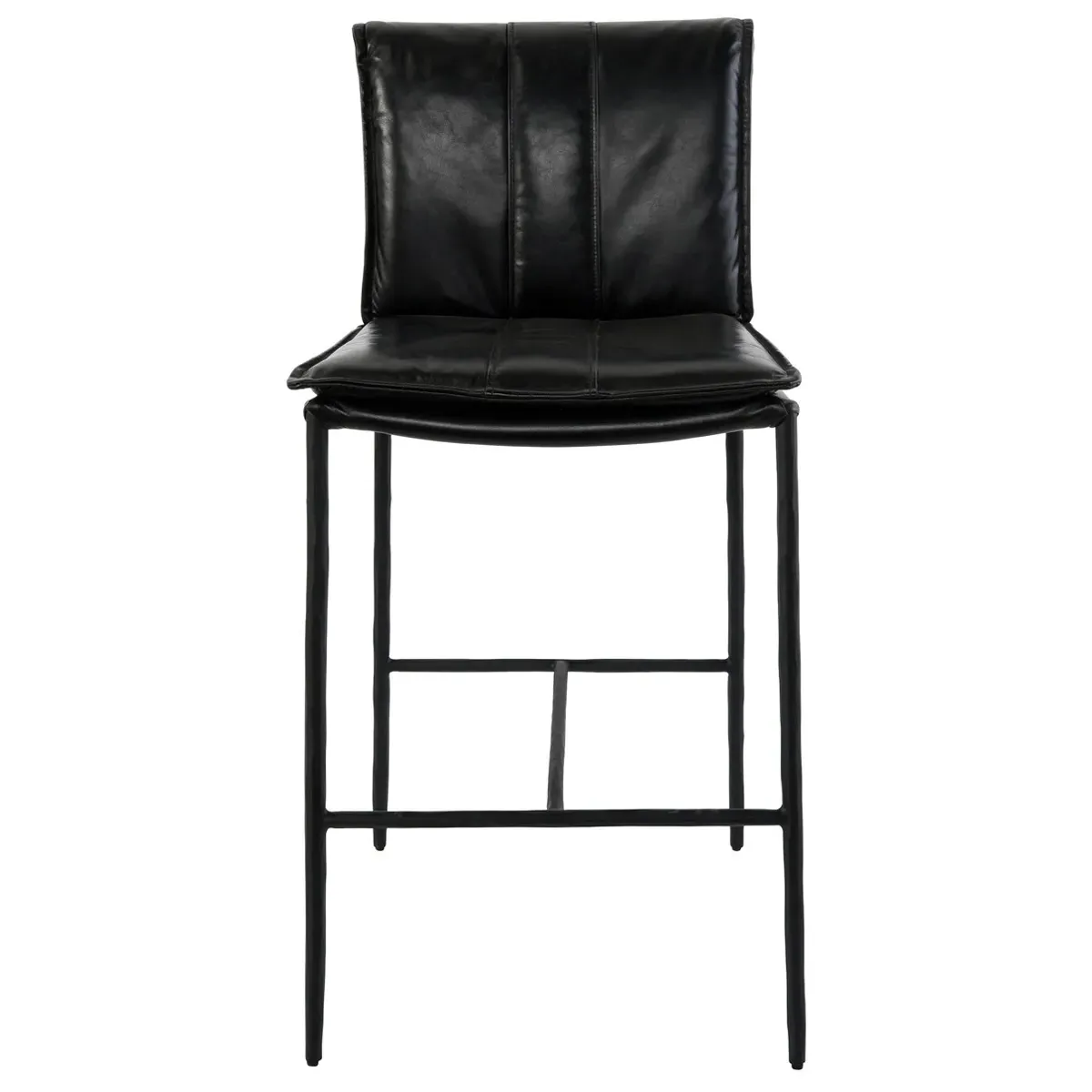 Marissa Counter Stool - Black, Leather image