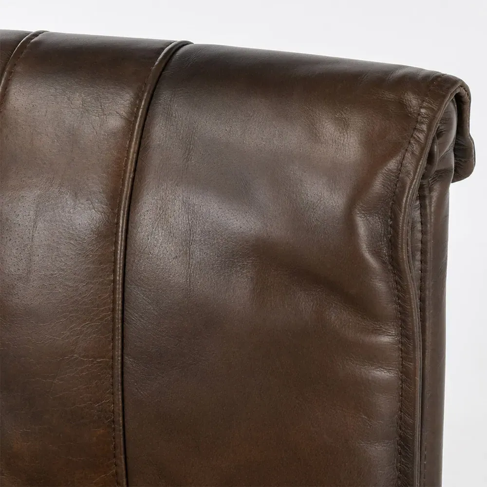 Marissa Counter Stool - Brown, Leather