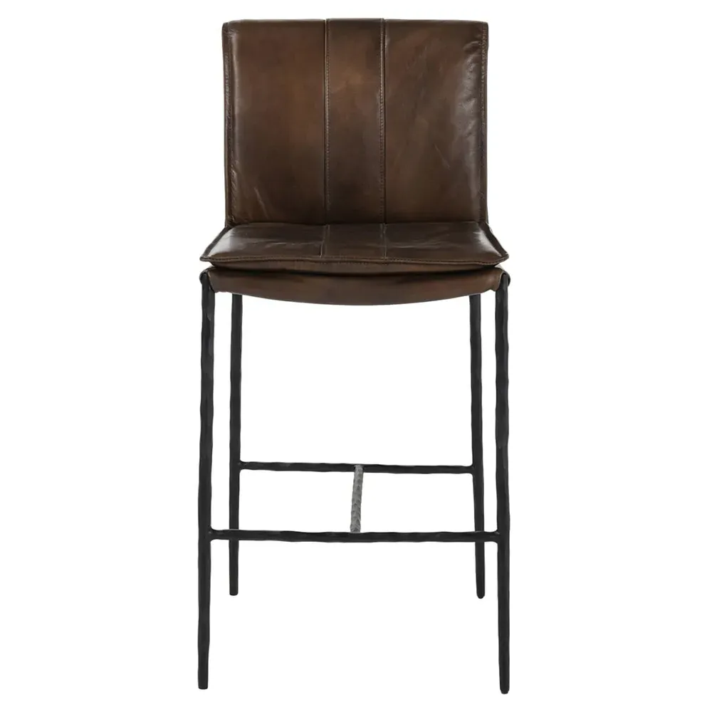 Marissa Counter Stool - Brown, Leather image