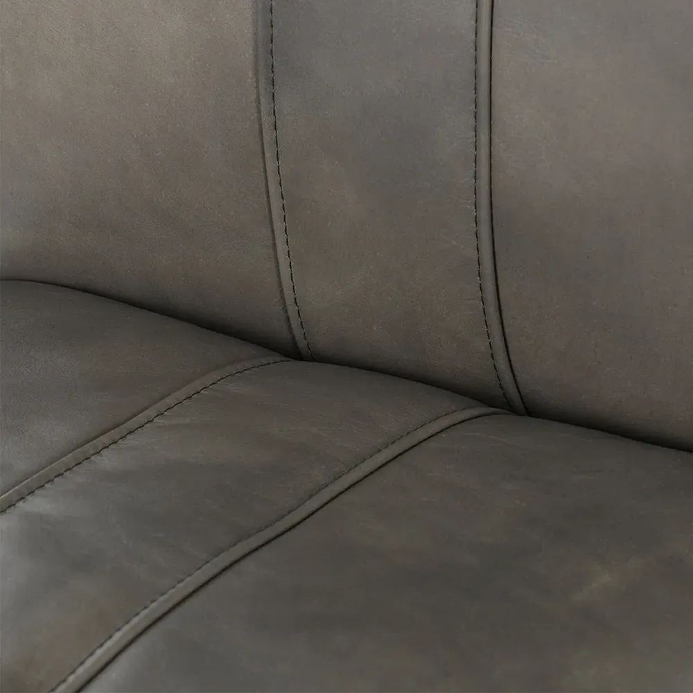 Marissa Counter Stool - Grey, Leather