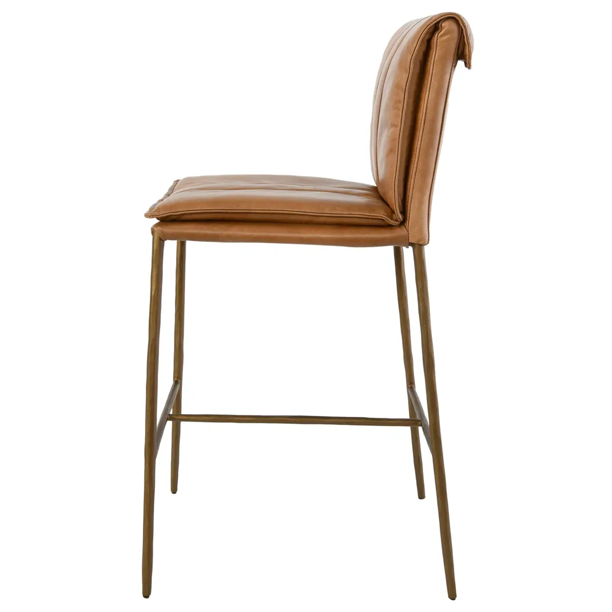 Marissa Counter Stool - Tan, Leather