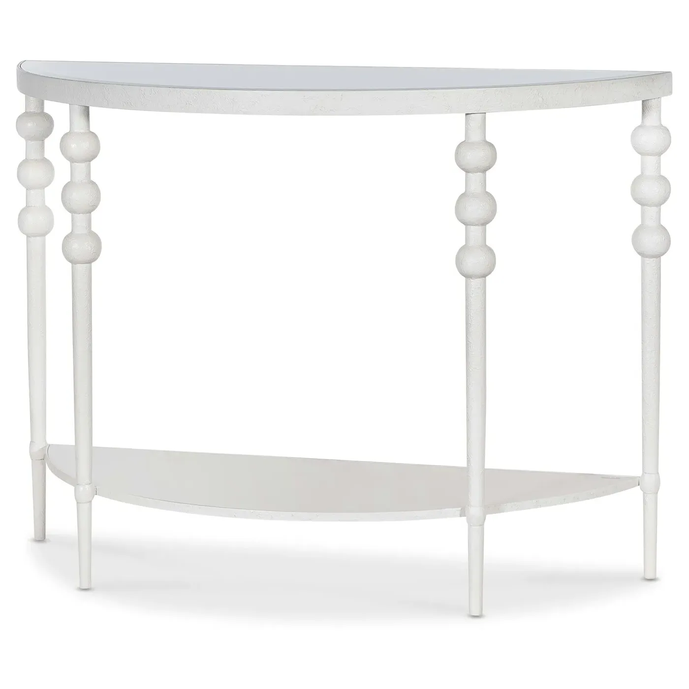 Marivelle Demilune Console Table - White, Metal