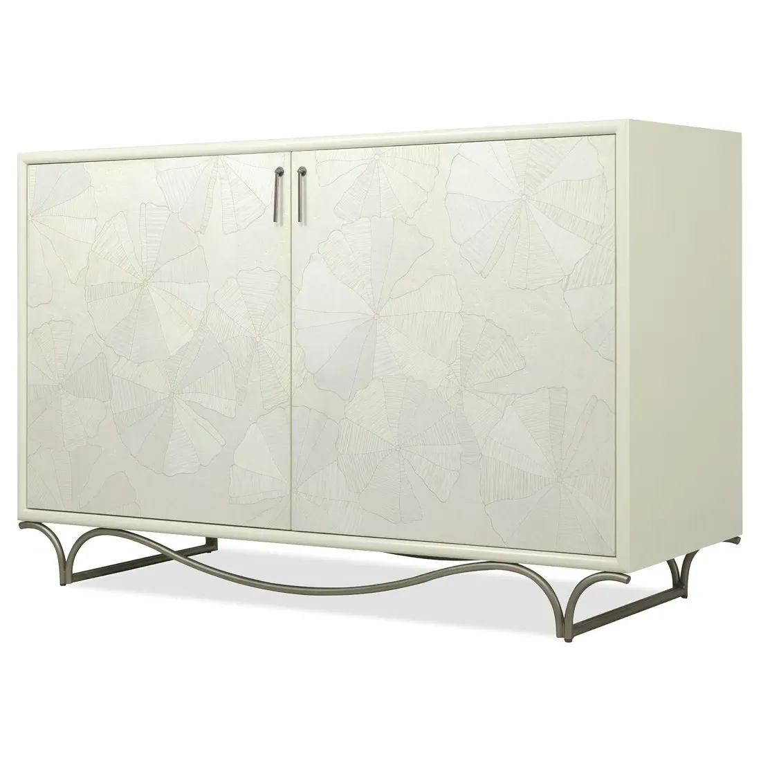 Marivelle Lily Pad Hall Chest - Cream, Metal