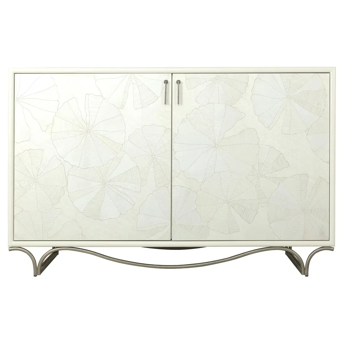 Marivelle Lily Pad Hall Chest - Cream, Metal image