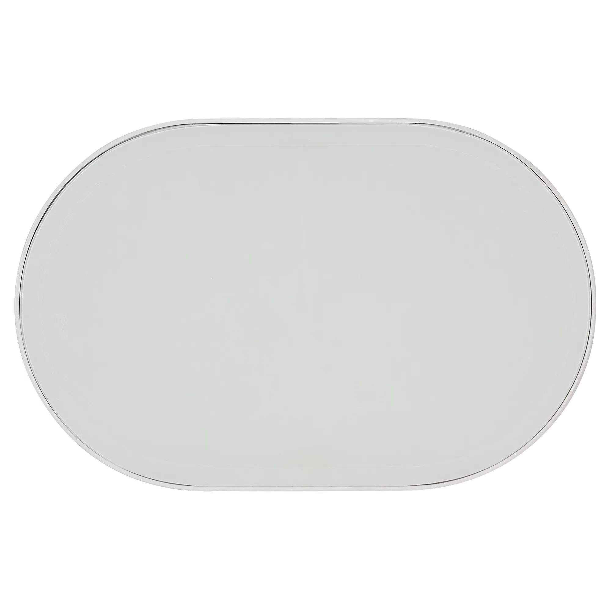 Marivelle Oval Side Table - White, Metal