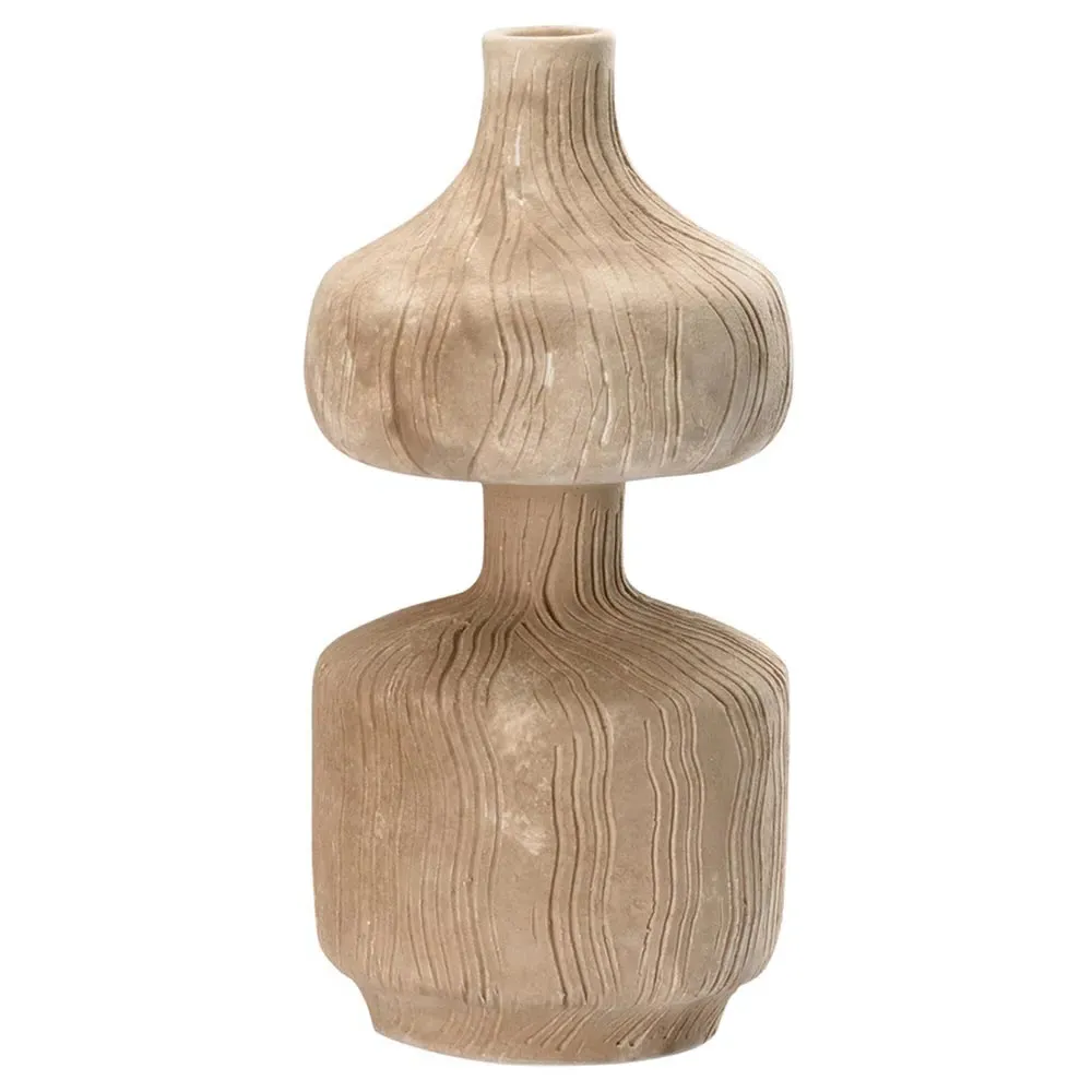 Marjil Mottled Decorative Vase - Beige, Ceramic