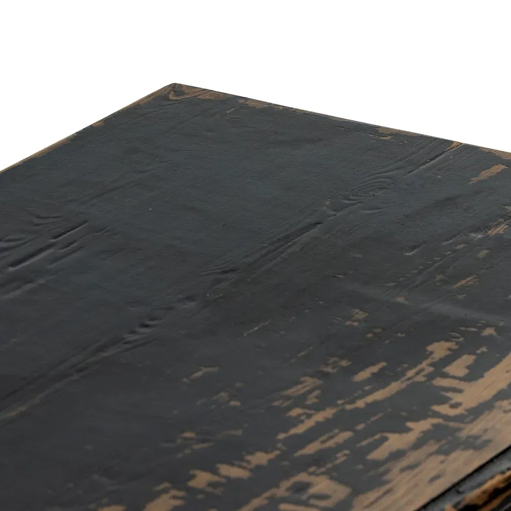 Marjorie 3 Drawer 6 Door Sideboard - Black, Pine Wood