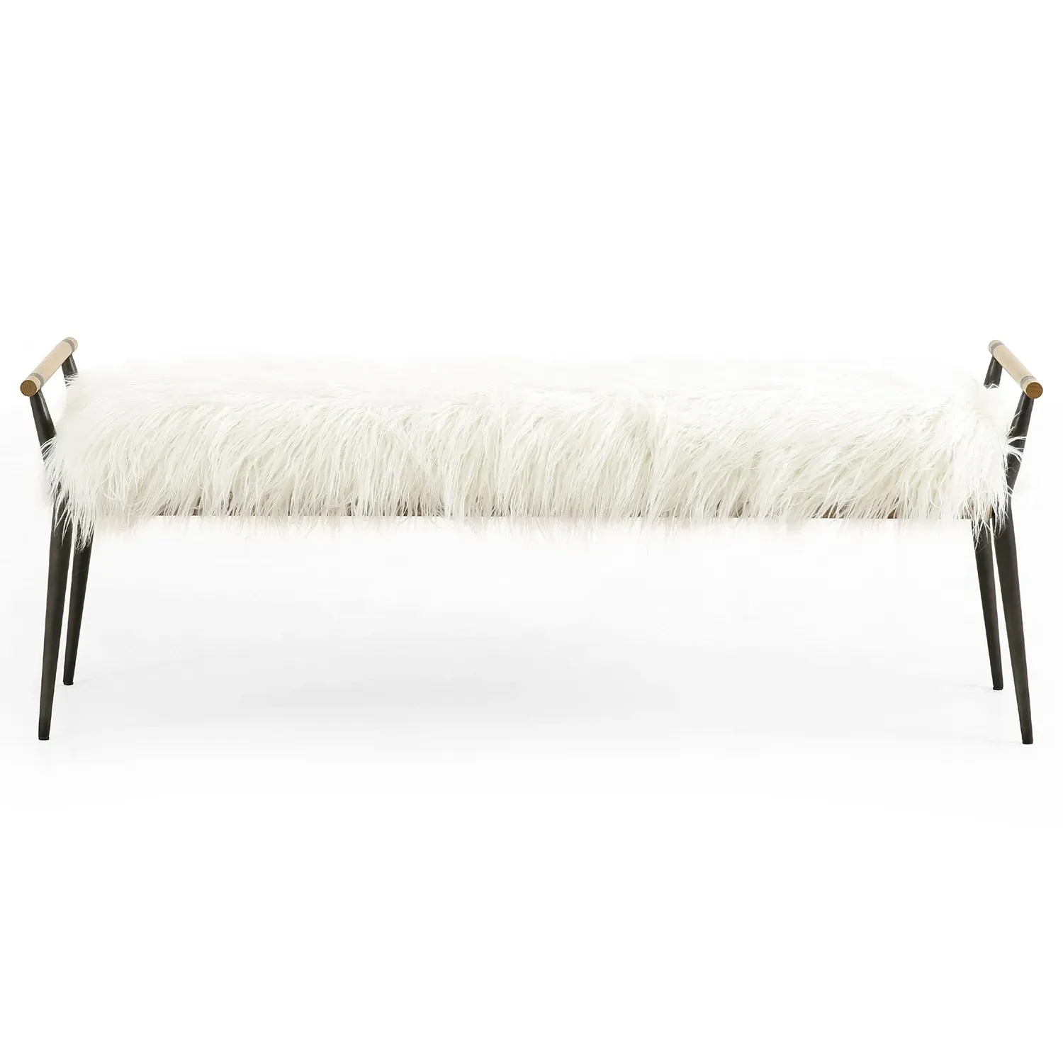 Mark Entryway Bench - Cream, Mongolia Fur image