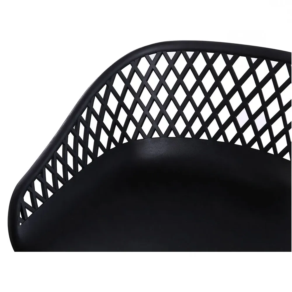 Mark Low Back Bar Stool Set of 2 - Black, Metal