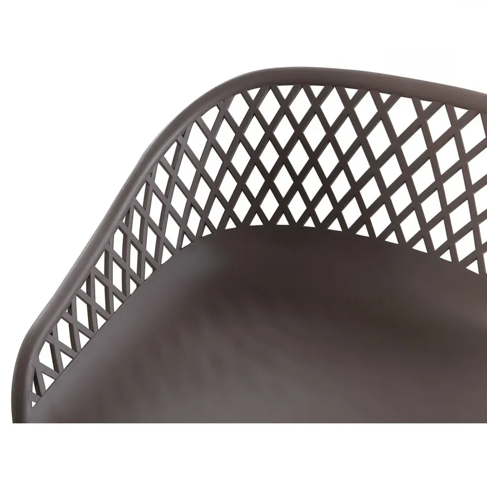 Mark Low Back Bar Stool Set of 2 - Grey, Metal