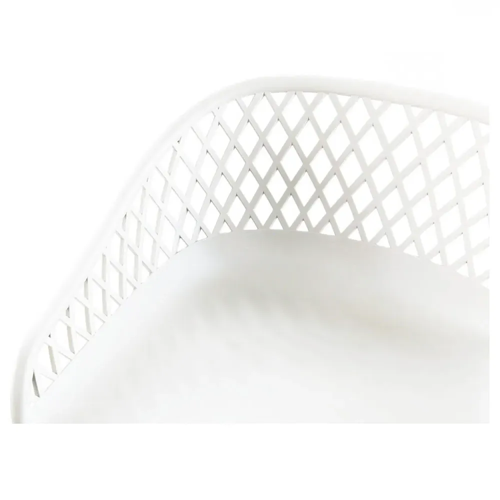 Mark Low Back Bar Stool Set of 2 - White, Metal