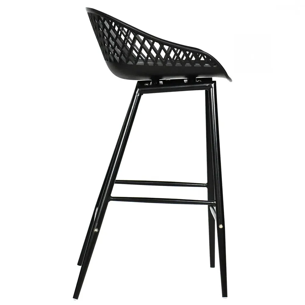 Mark Low Back Counter Stool Set of 2 - Black, Steel
