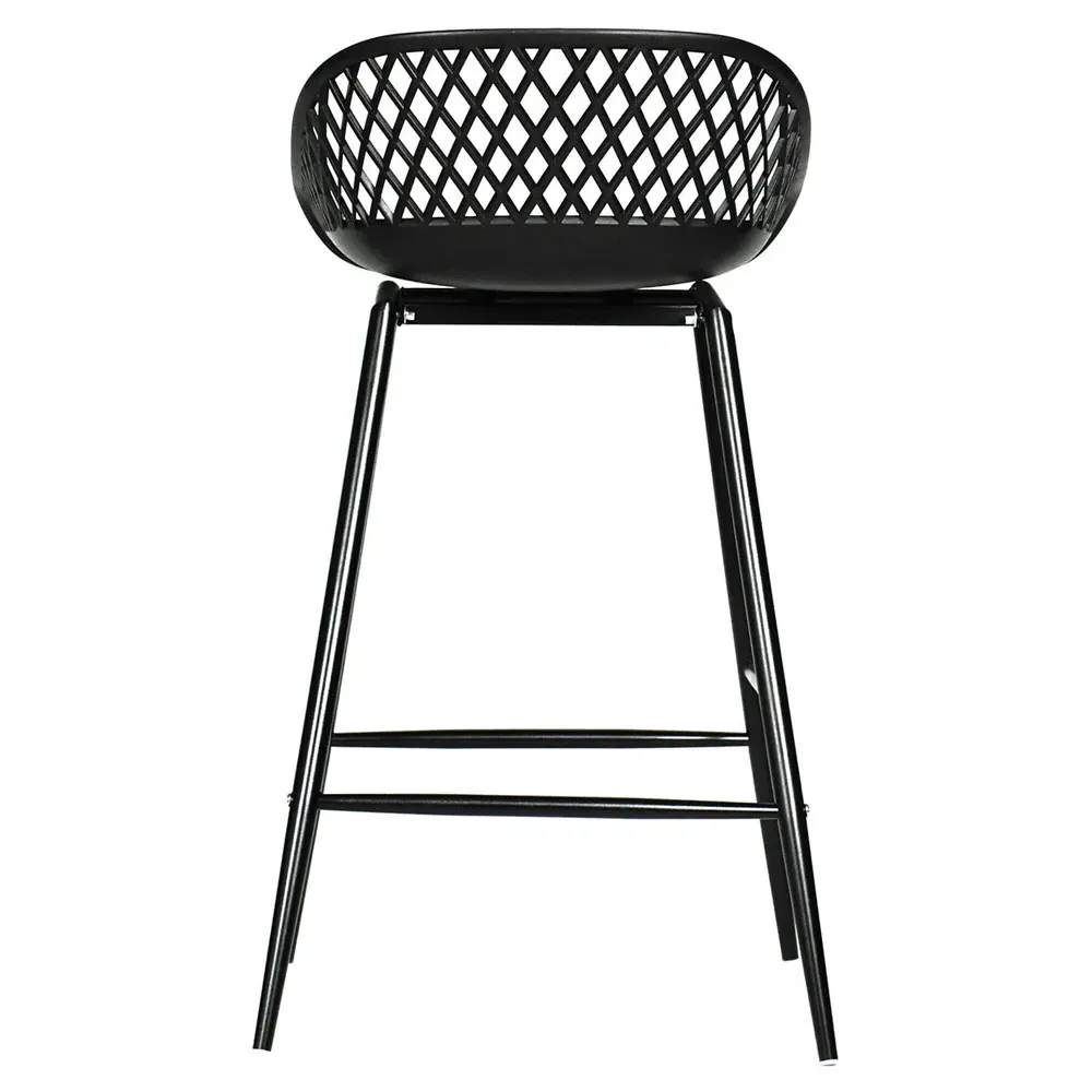 Mark Low Back Counter Stool Set of 2 - Black, Steel