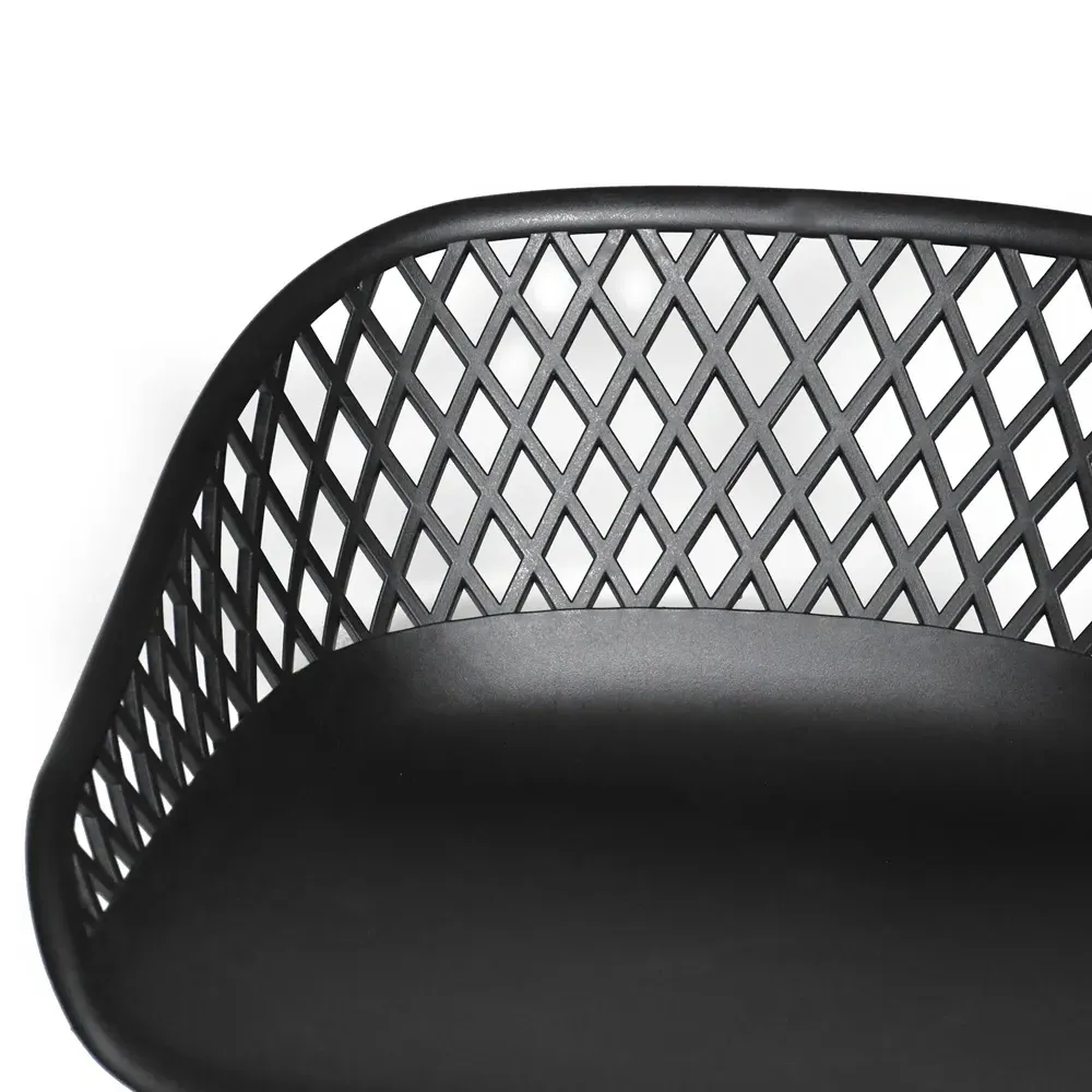 Mark Low Back Counter Stool Set of 2 - Black, Steel