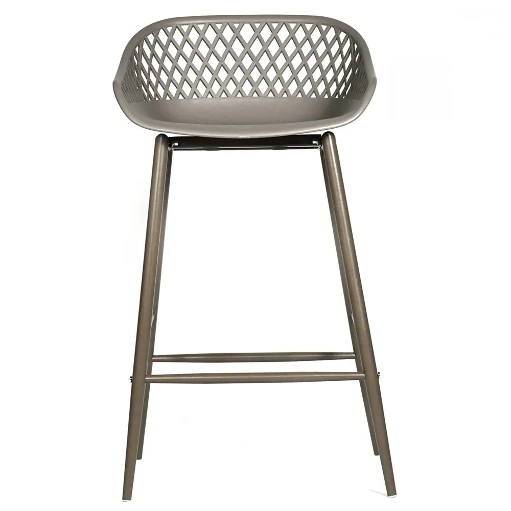 Mark Low Back Counter Stool Set of 2 - Grey, Steel
