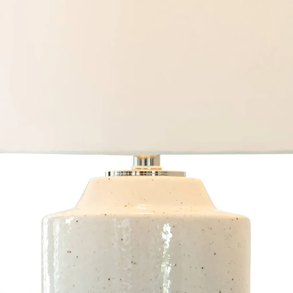 Markus French Table Lamp - White, Ceramic