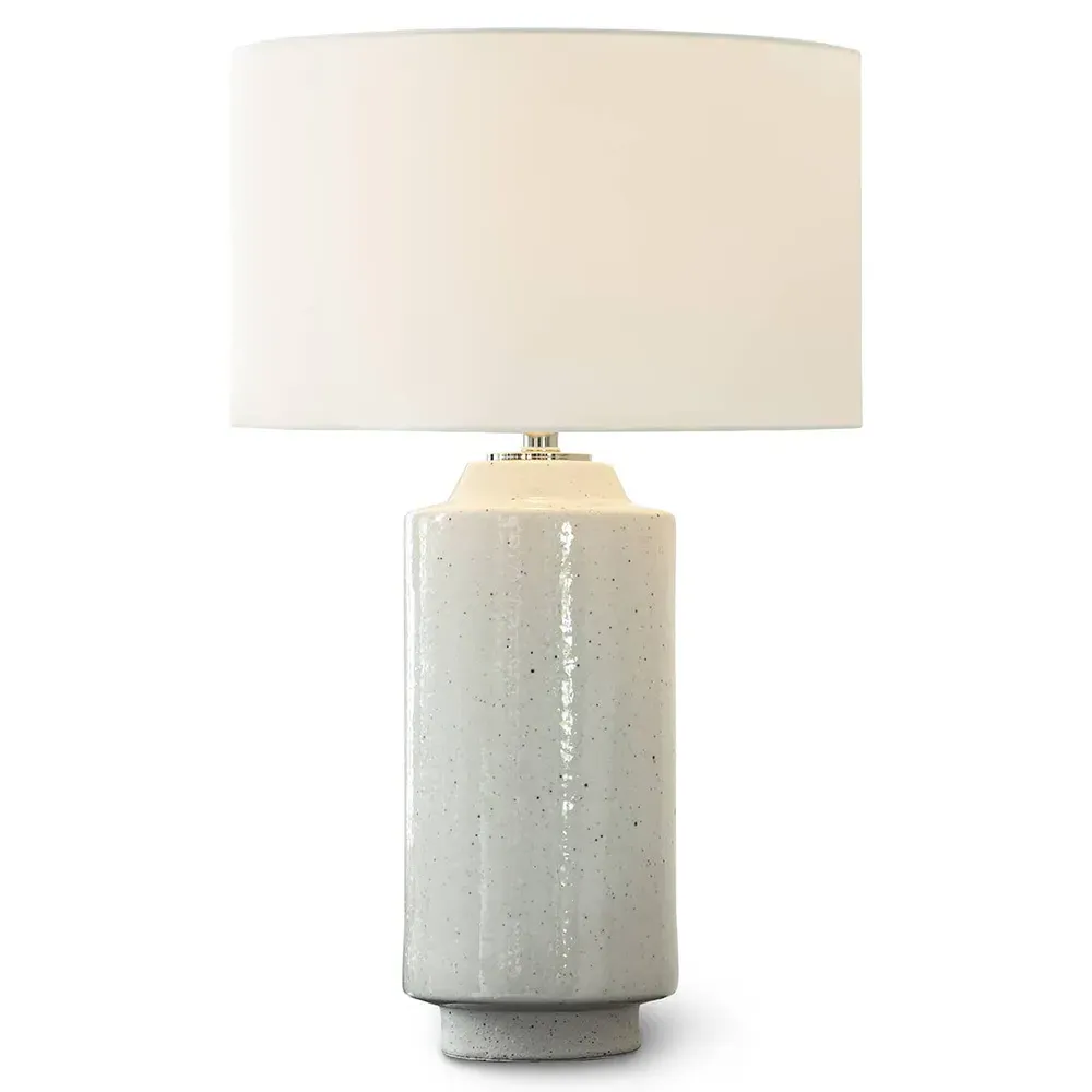 Markus French Table Lamp - White, Ceramic