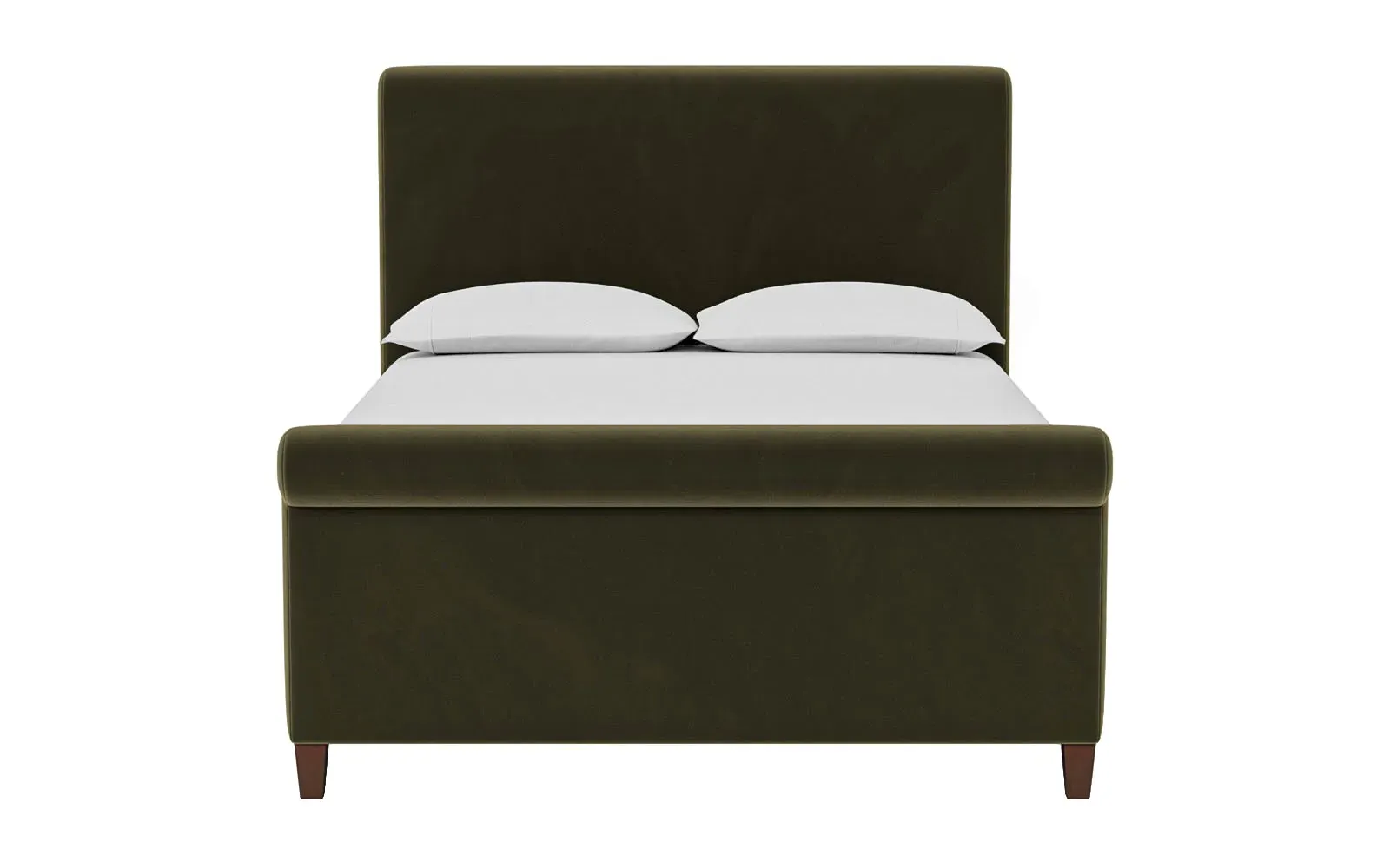 Marleigh King Size Bed Frame - Boxwood Green, Velvet