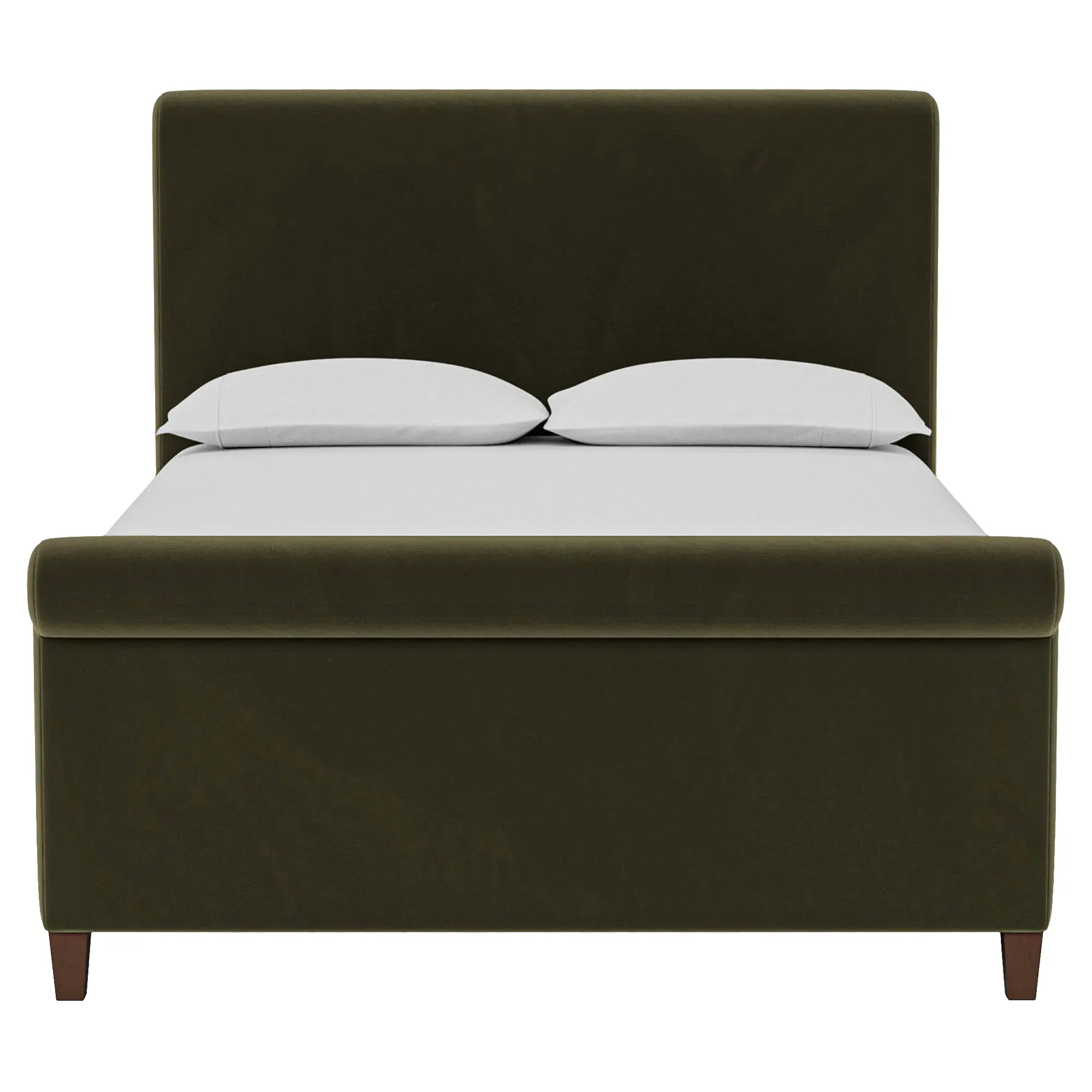 Marleigh King Size Bed Frame - Boxwood Green, Velvet