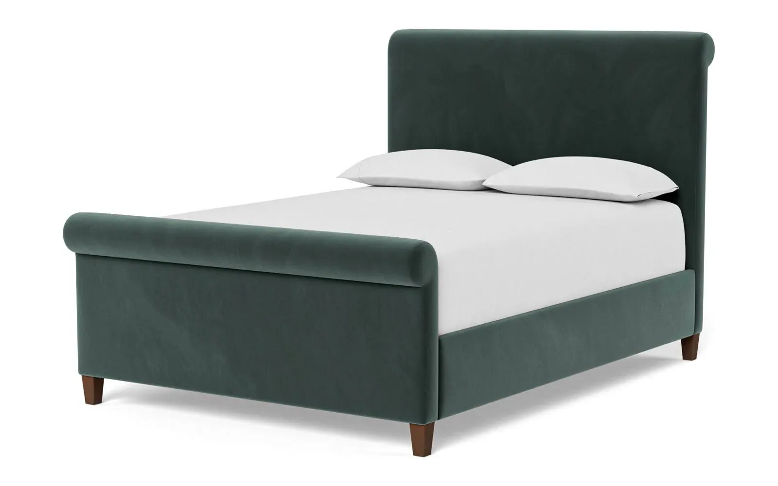 Marleigh King Size Bed Frame - Lagoon, Velvet