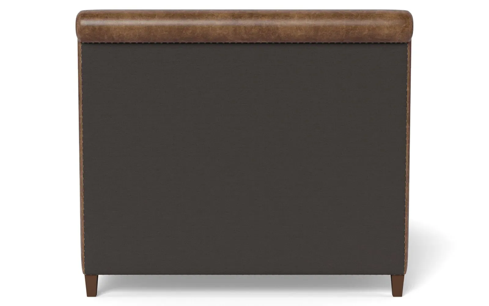 Marleigh King Size Bed Frame - Milk Chocolate, Leather