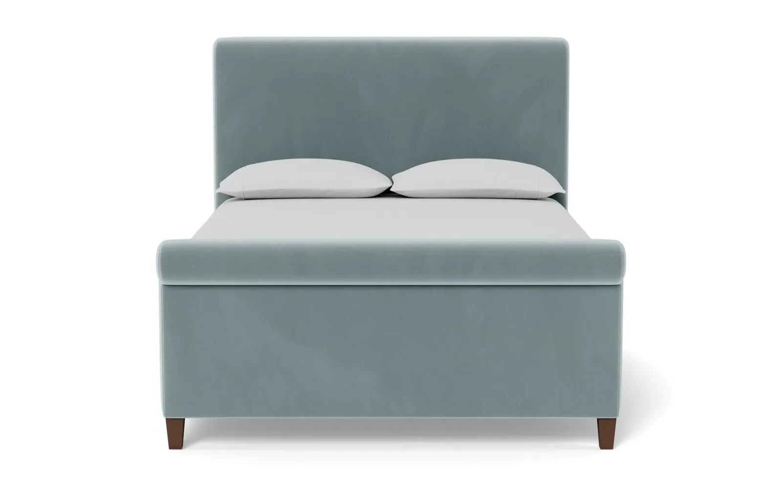 Marleigh King Size Bed Frame - Saltwater Blue, Velvet