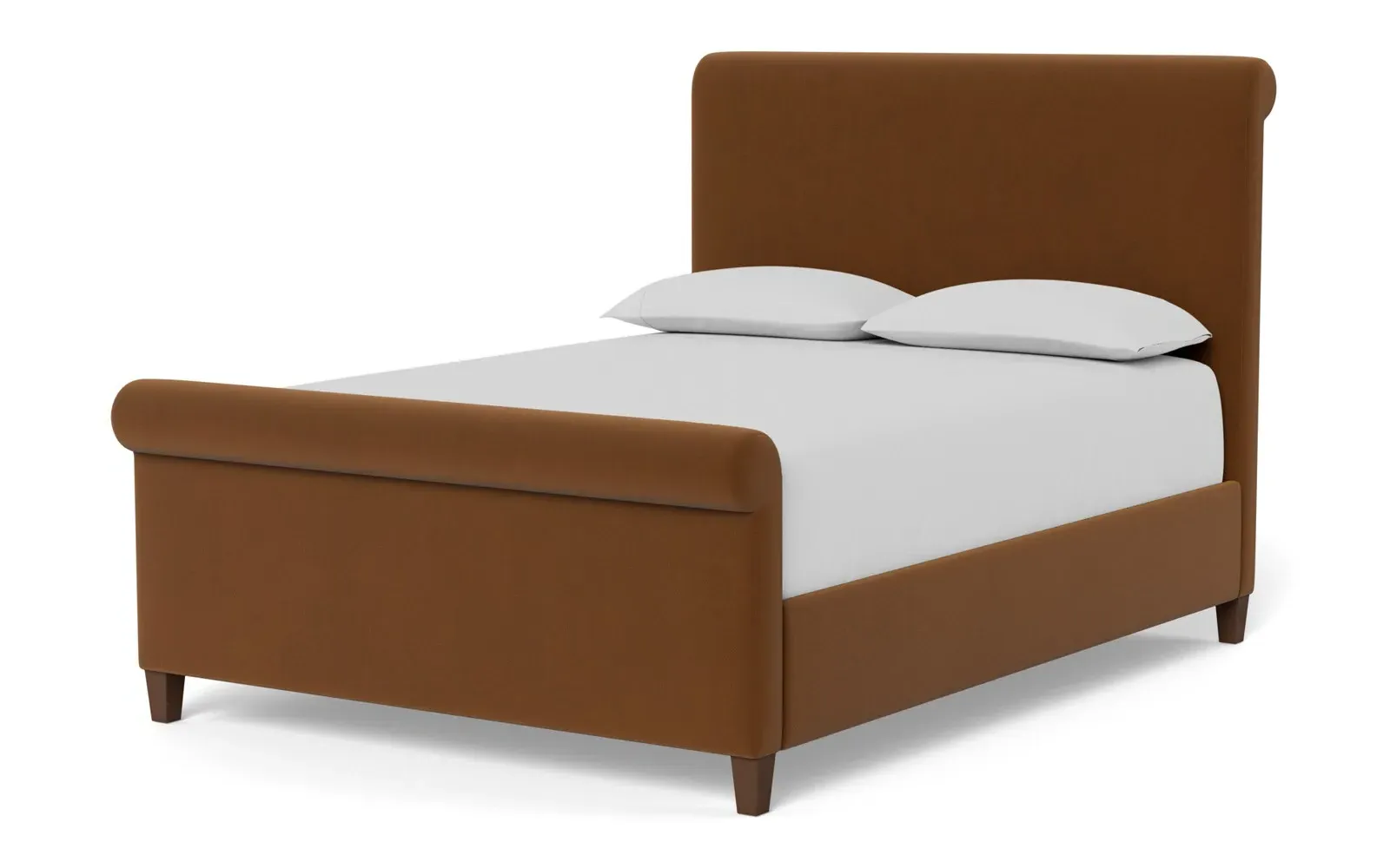 Marleigh King Size Bed Frame - Spice, Velvet