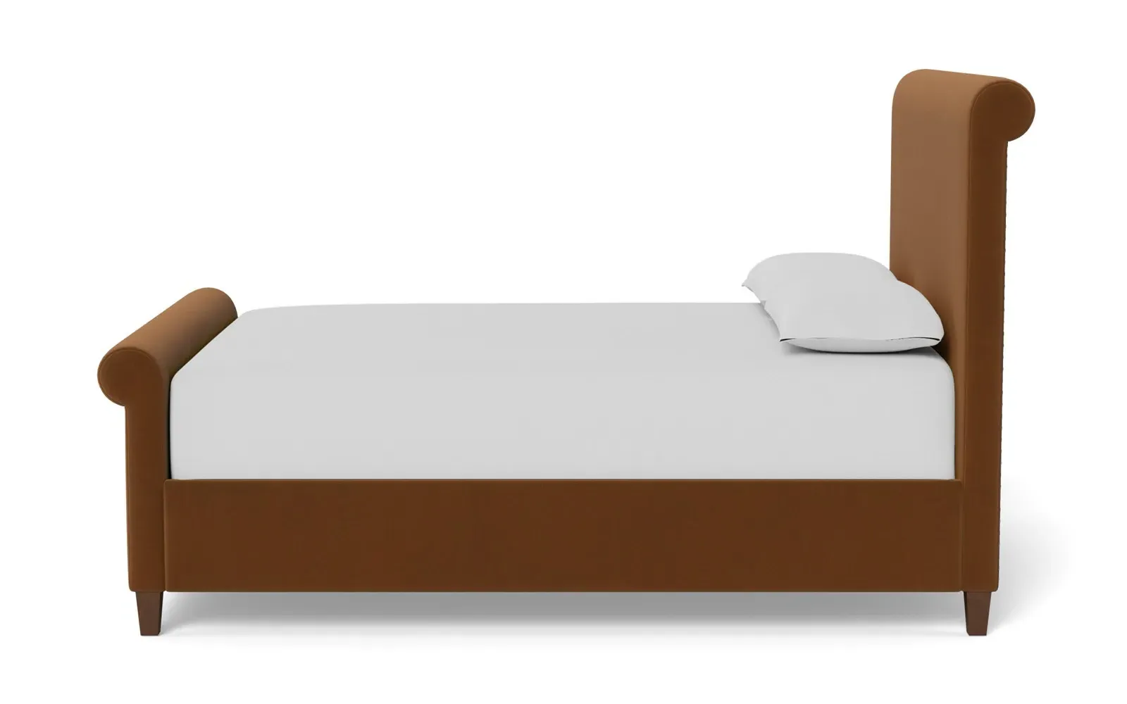 Marleigh King Size Bed Frame - Spice, Velvet