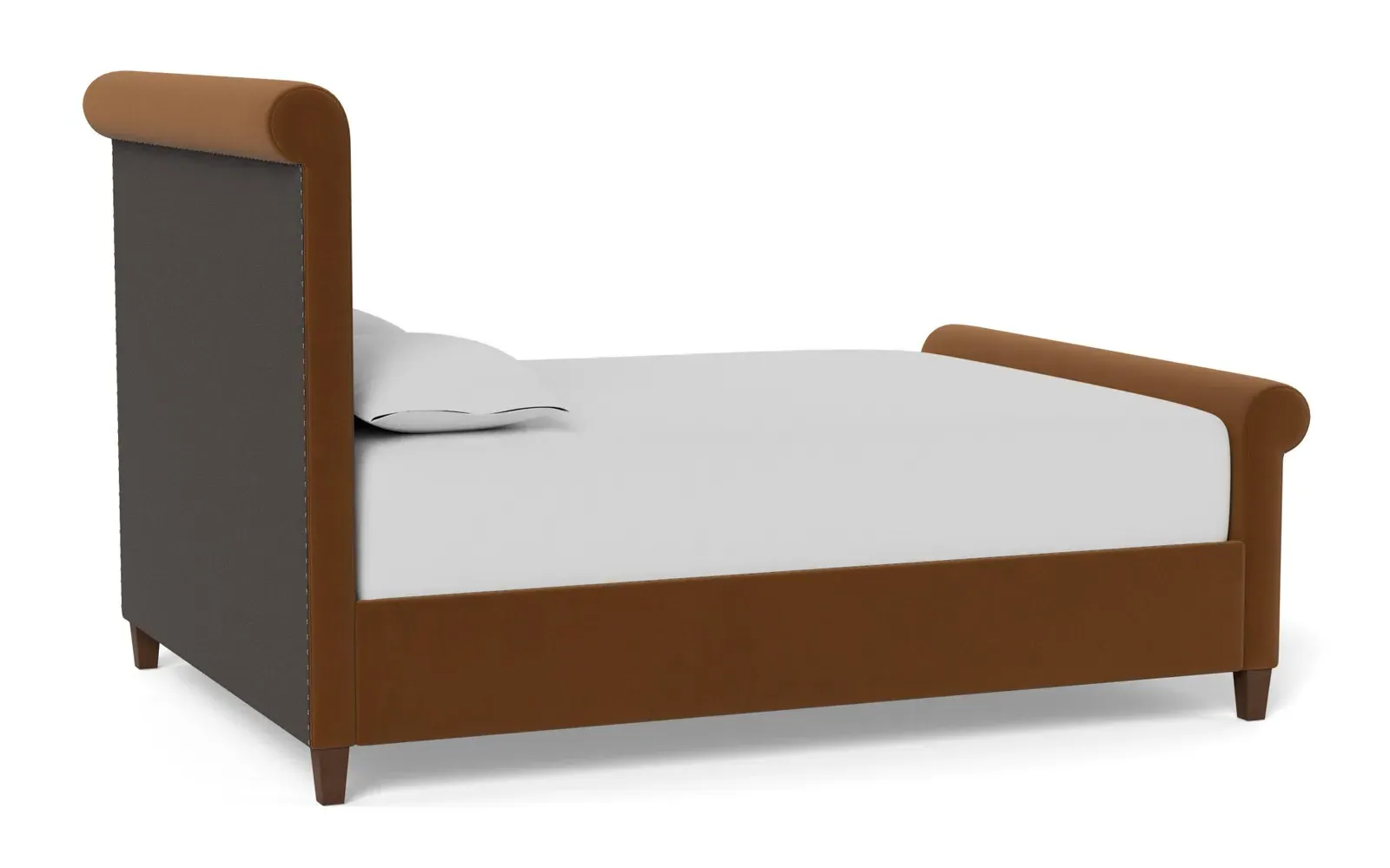 Marleigh King Size Bed Frame - Spice, Velvet