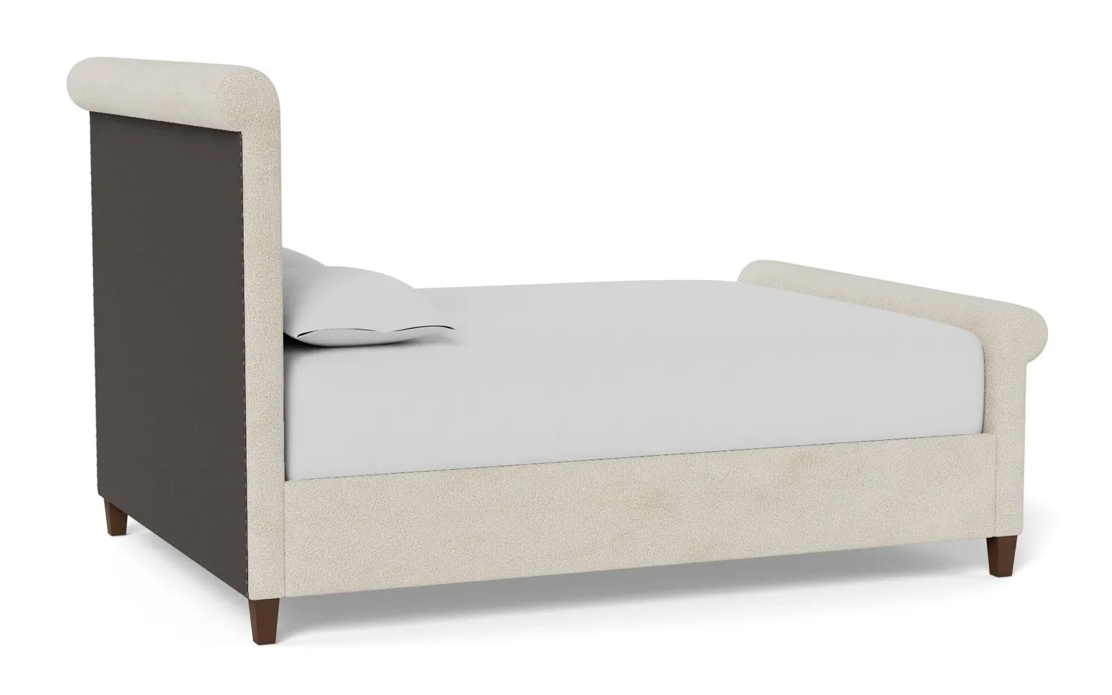 Marleigh King Size Bed Frame - Sugar Cookie, Boucle