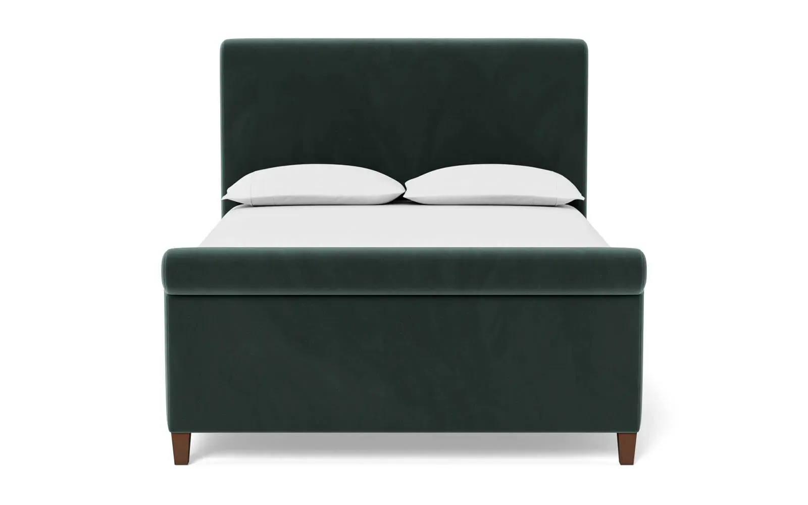 Marleigh Queen Size Bed Frame - Lagoon, Velvet
