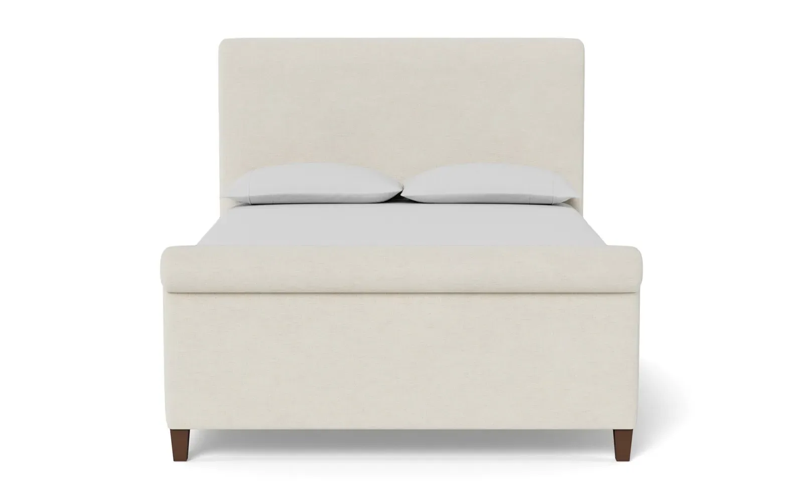 Marleigh Queen Size Bed - Heathered Ivory, Chenille