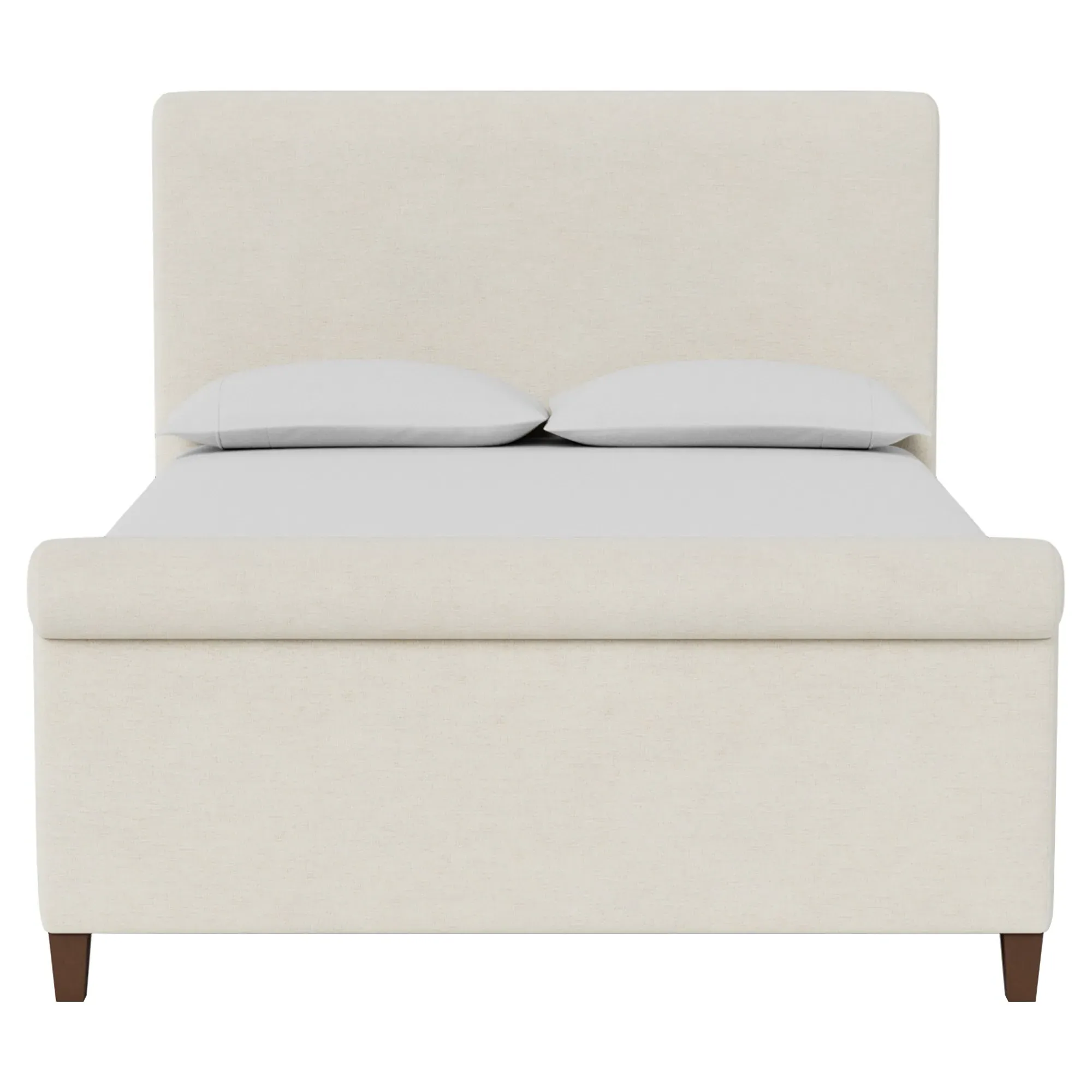Marleigh Queen Size Bed - Heathered Ivory, Chenille