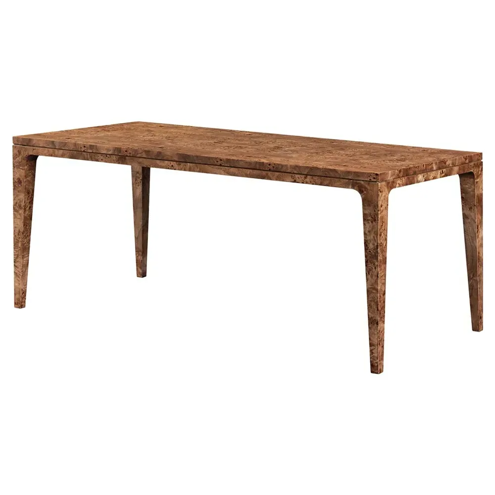 Marlo Dining Table - Dark Burl, Mappa Burl Veneer