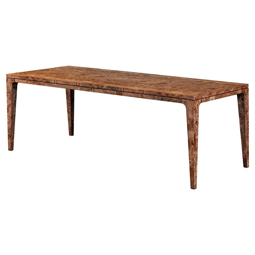 Marlo Large Dining Table - Dark Burl, Mappa Burl Veneer
