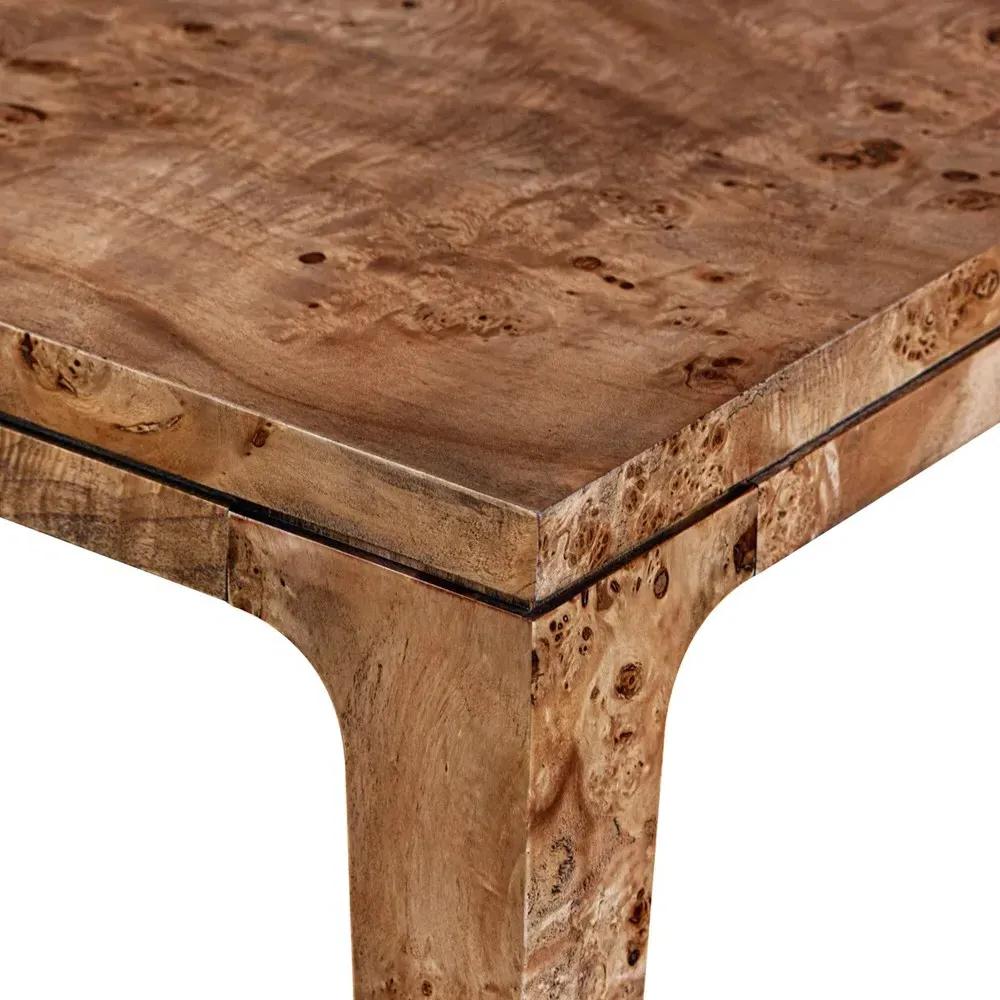 Marlo Large Dining Table - Dark Burl, Mappa Burl Veneer