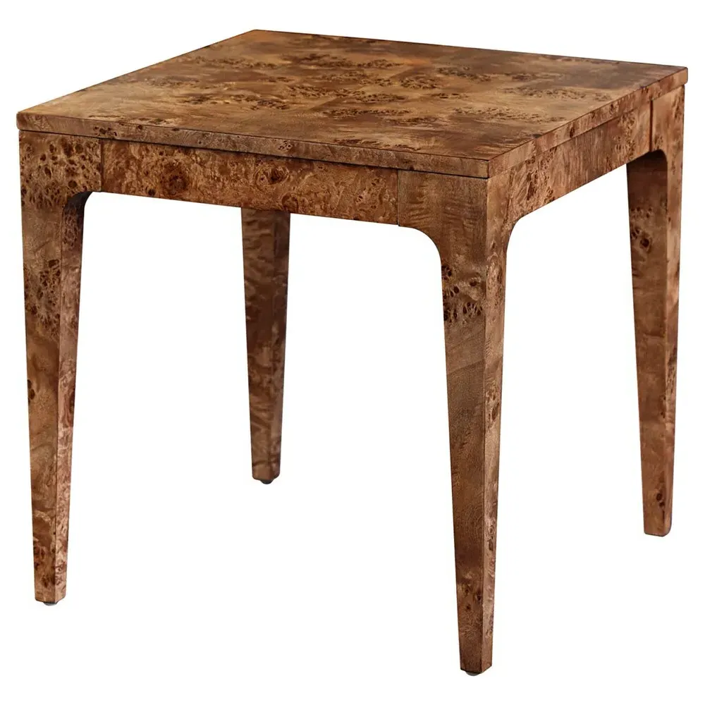 Marlo Side Table - Dark Burl, Mappa Burl Veneer