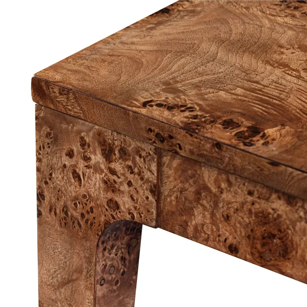 Marlo Side Table - Dark Burl, Mappa Burl Veneer