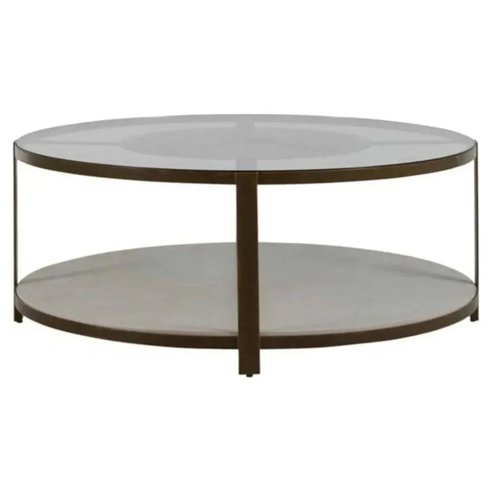 Marlon Square Coffee Table - Brown, Glass