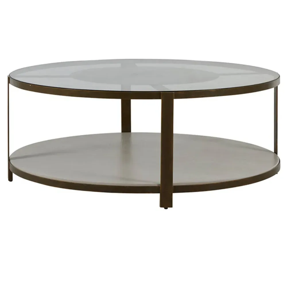 Marlon Square Coffee Table - Brown, Glass image