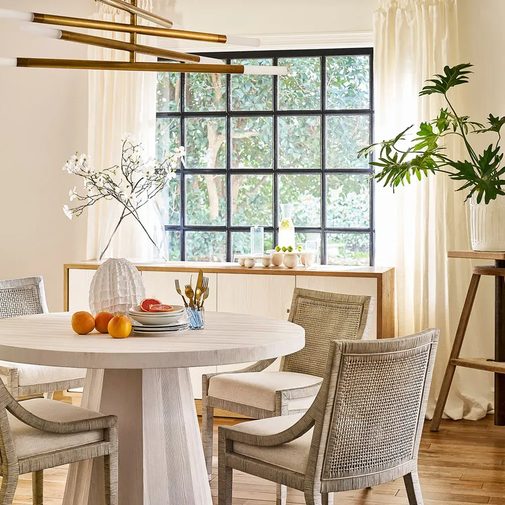 Marlow Small Round Decorative Tray - White, Marble