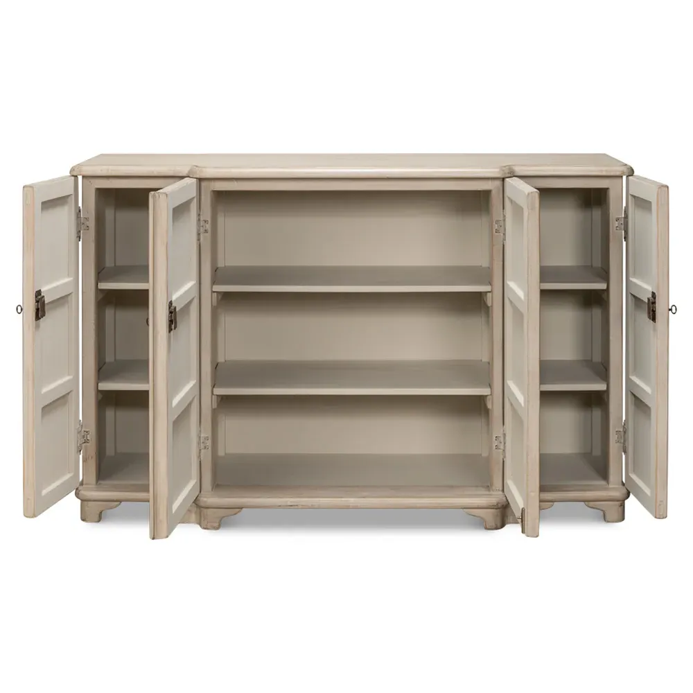 Marlowe Sideboard - Stone Grey, Pine Wood