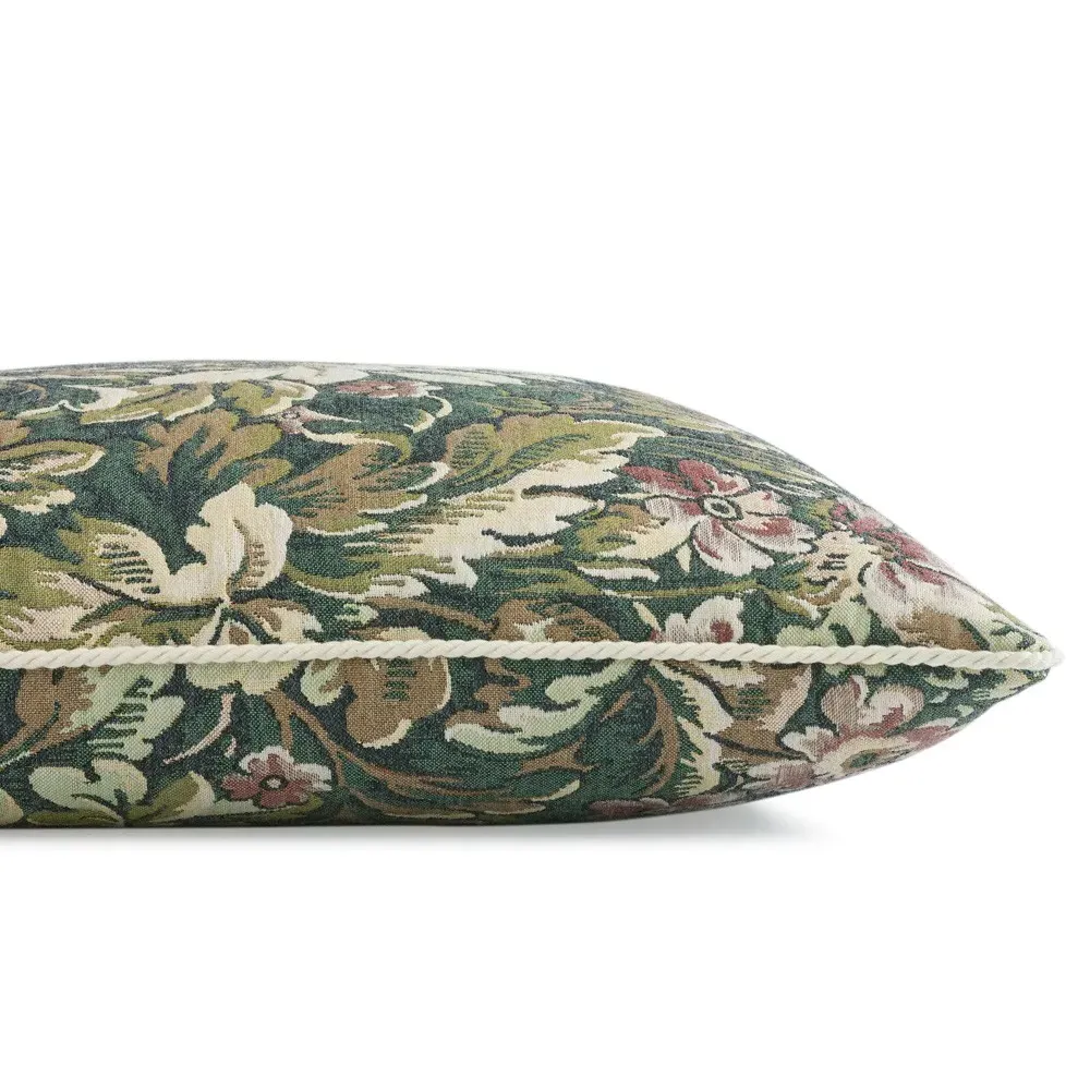 Marlowe Square Throw Pillow - Green, Wool