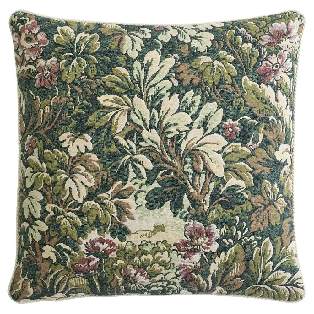 Marlowe Square Throw Pillow - Green, Wool image