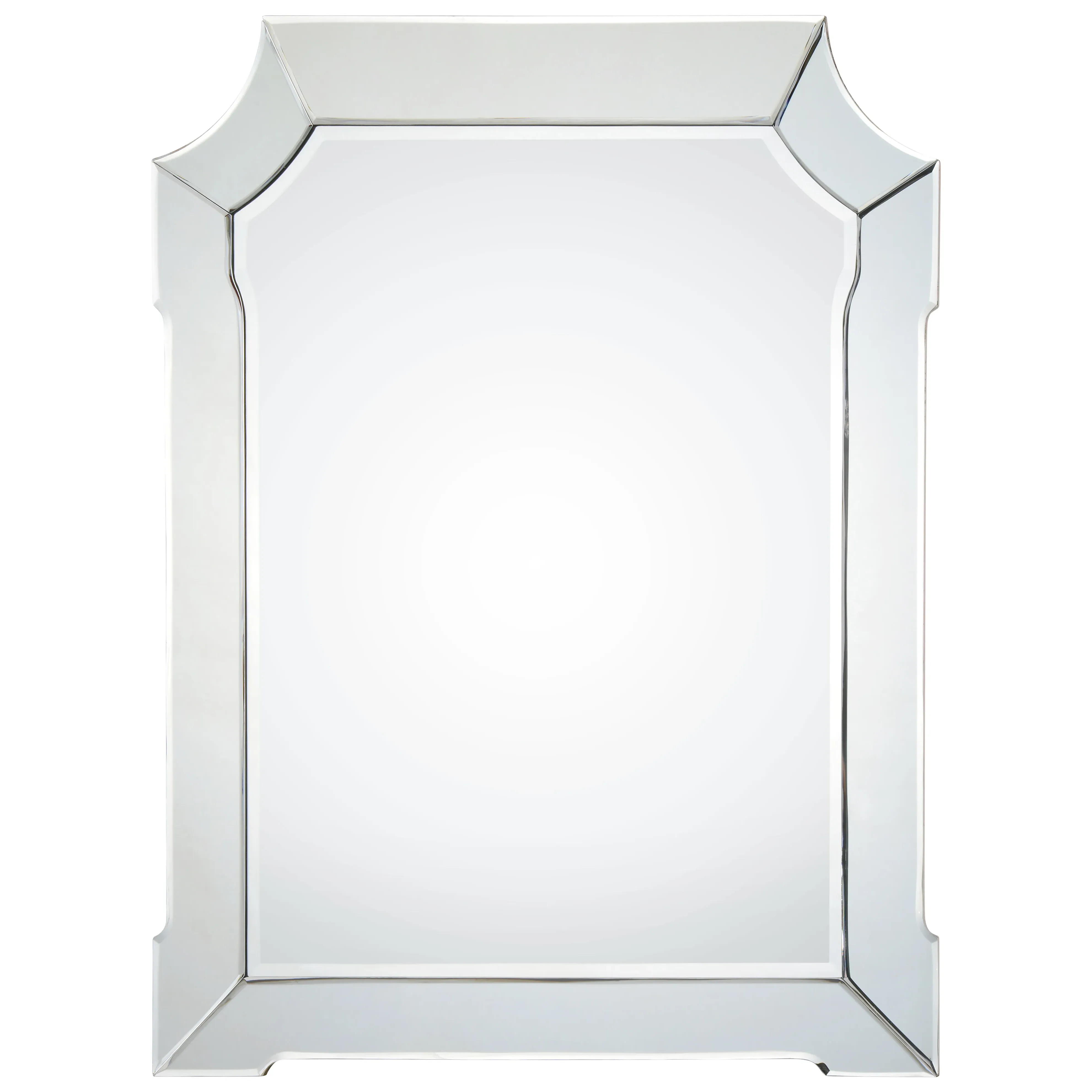 Marmont Beveled Arch Frame Wall Mirror - Grey Silver