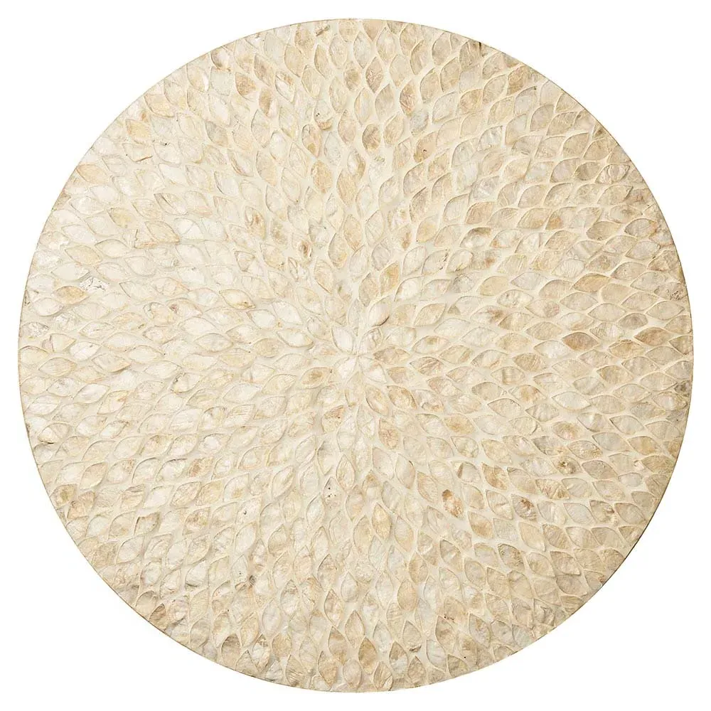 Marquis Round Placemat Set of 4 - Champagne, Capiz Shell