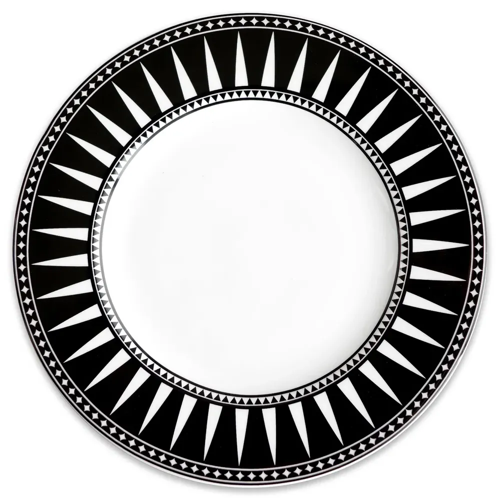Marrakech Dinner Plate - Black, Ceramic