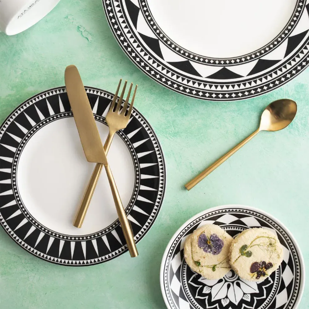 Marrakech Salad Plate - Black, Ceramic